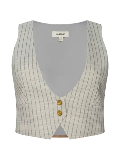 L'Agence Devony pinstripe waistcoat