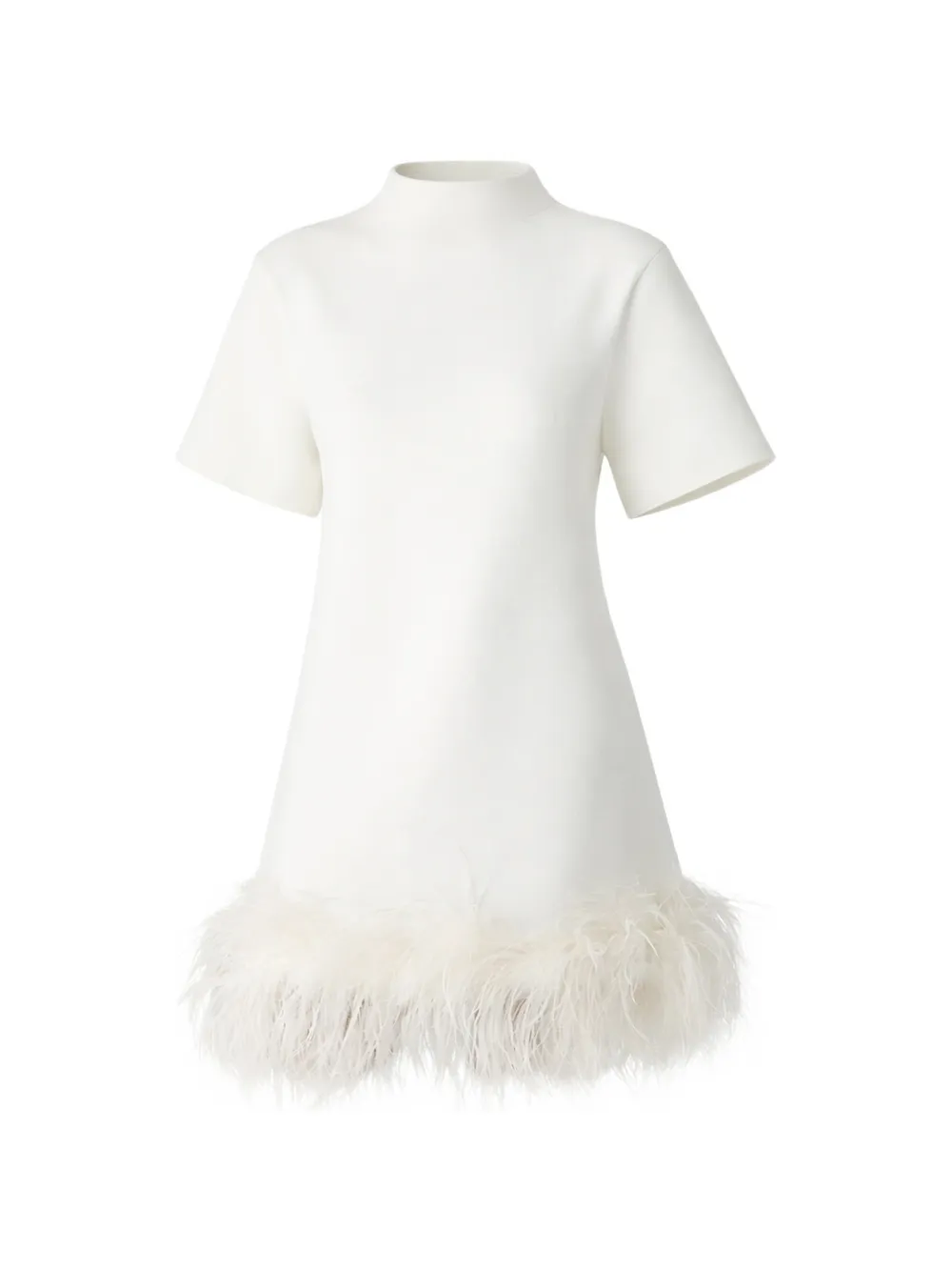 Rachel Gilbert Rita feathered mini dress - White