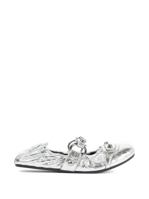 Balenciaga studded strap ballet flats