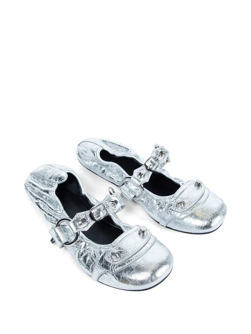 studded strap ballet flats