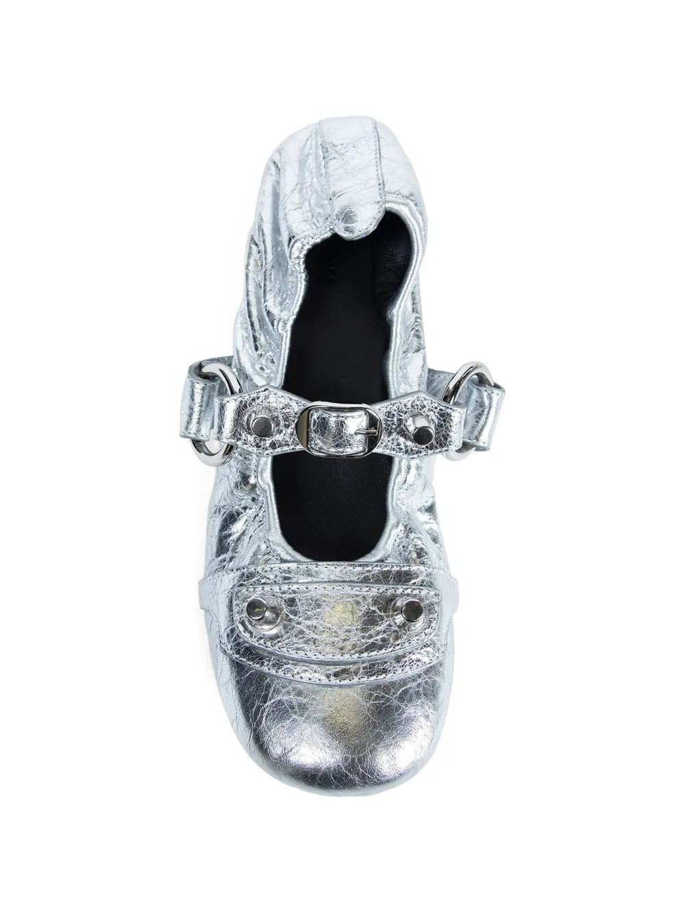 studded strap ballet flats