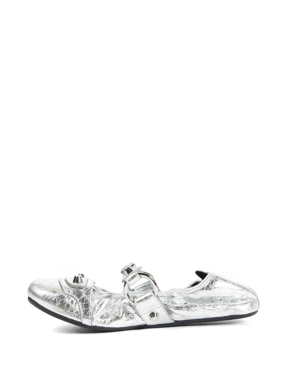 studded strap ballet flats