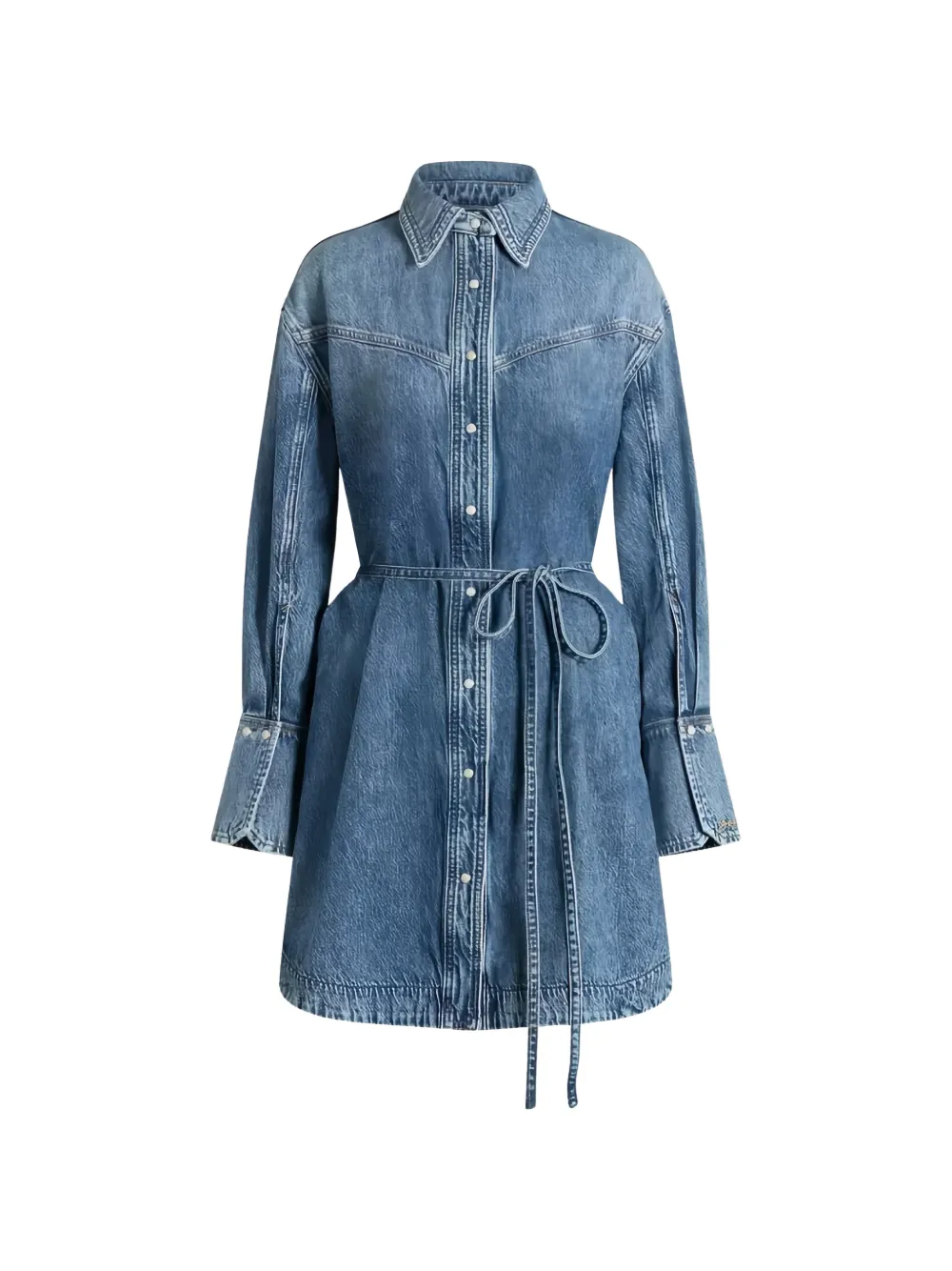 BOSS Chemisier denim corto - Blu