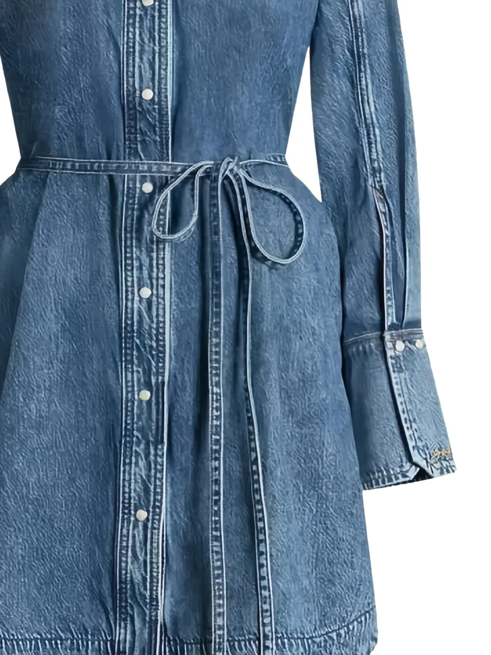 BOSS Denim blousejurk Blauw