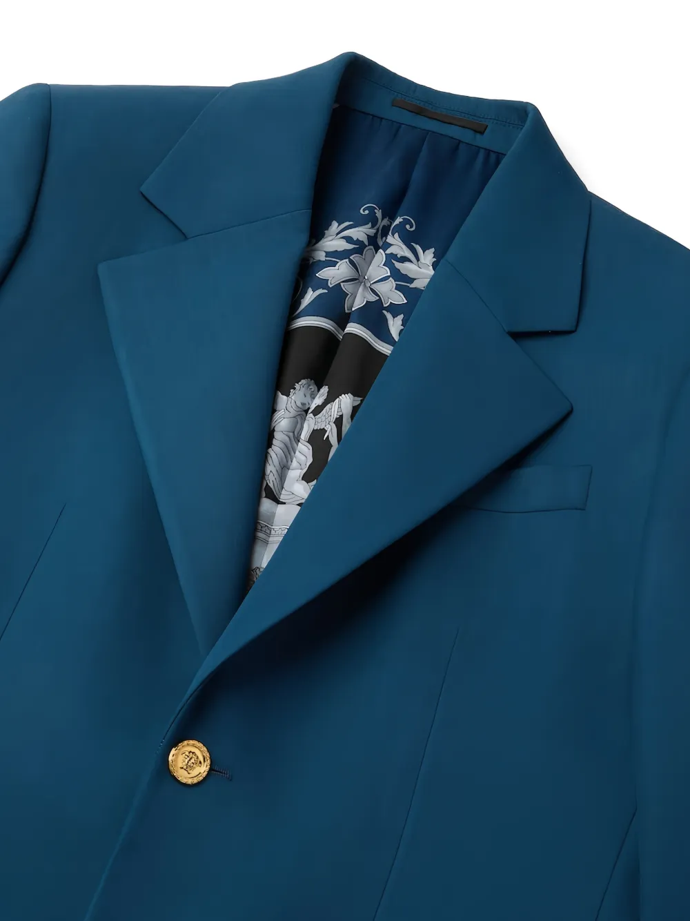 Versace Wollen blazer Blauw