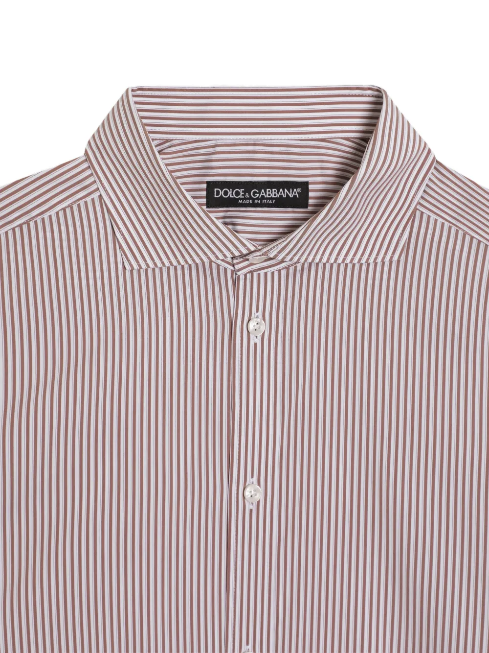 Dolce & Gabbana Martini gestreept katoenen overhemd Bruin
