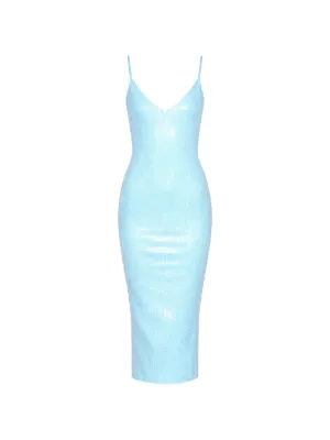 Fleur Du Mal Flash Ribbed Dress | Grey | FARFETCH GE