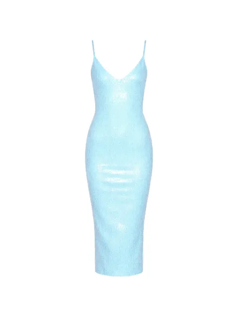 Fleur Du Mal sequin V-neck midi dress