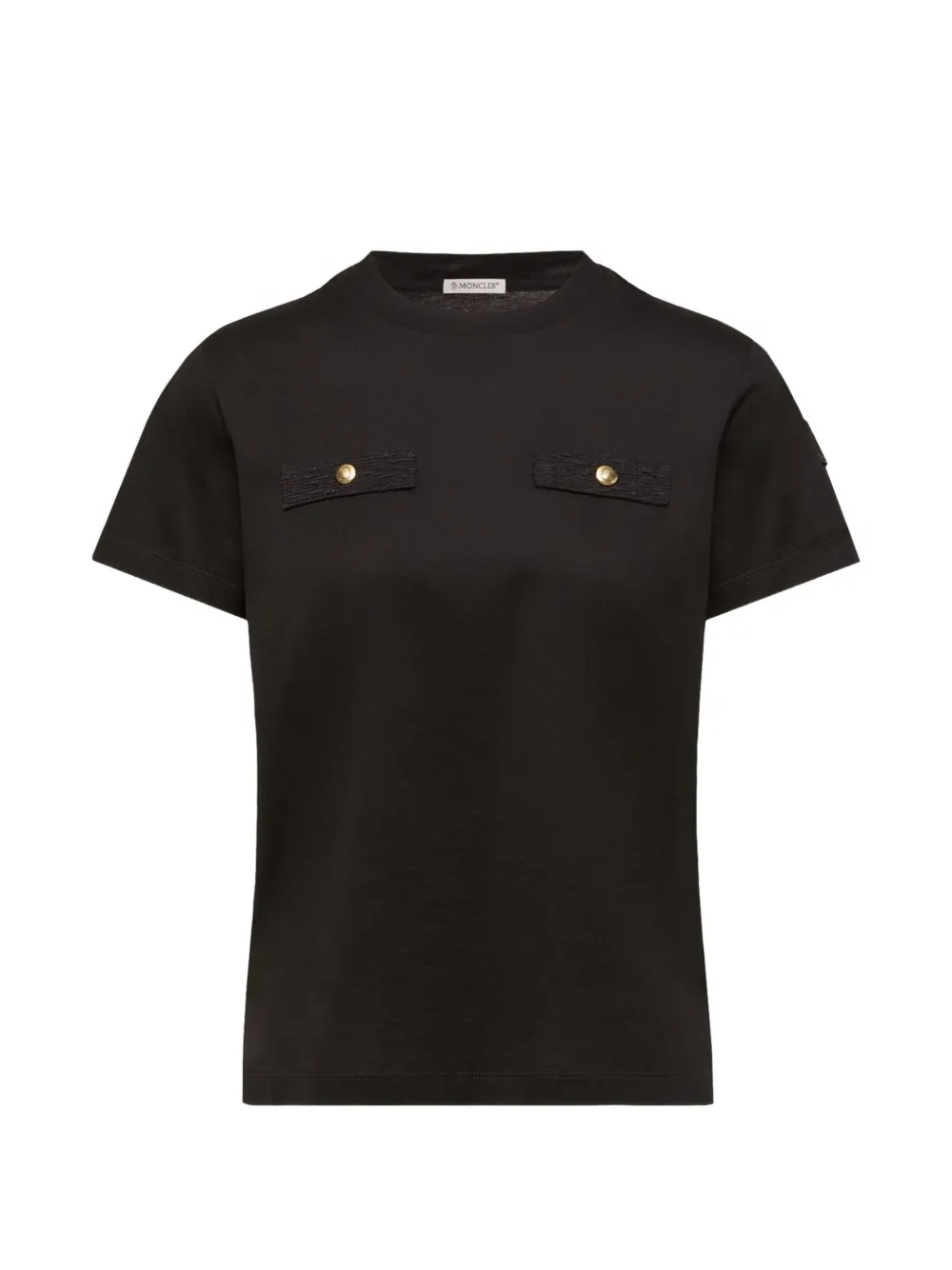 Moncler T-shirt met knoopdetail Zwart