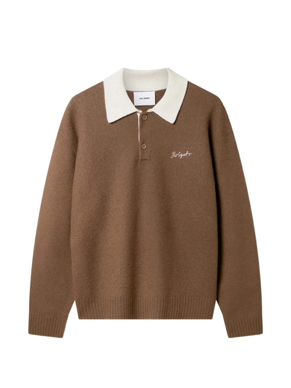 Axel Arigato Sonny polo-collar sweater - Marrone