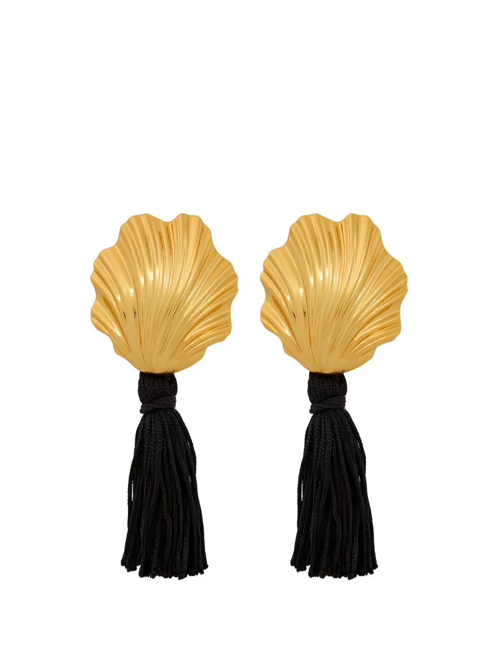 JULIETTA Coquille tassel earrings - Oro