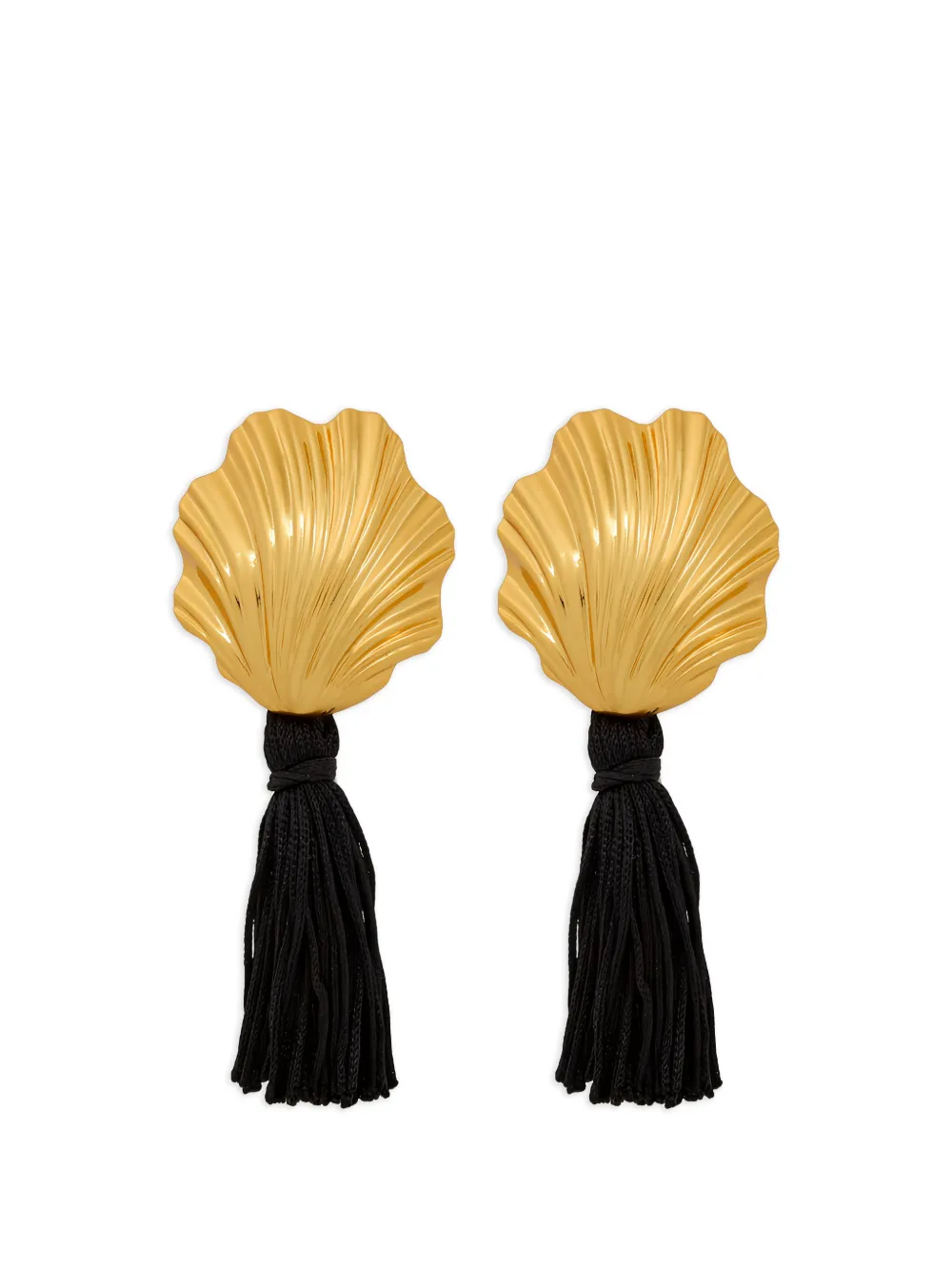 JULIETTA Coquille tassel earrings - Oro