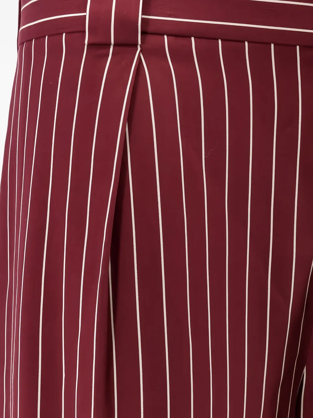 Saint Laurent Striped Pleated Shorts - Red 