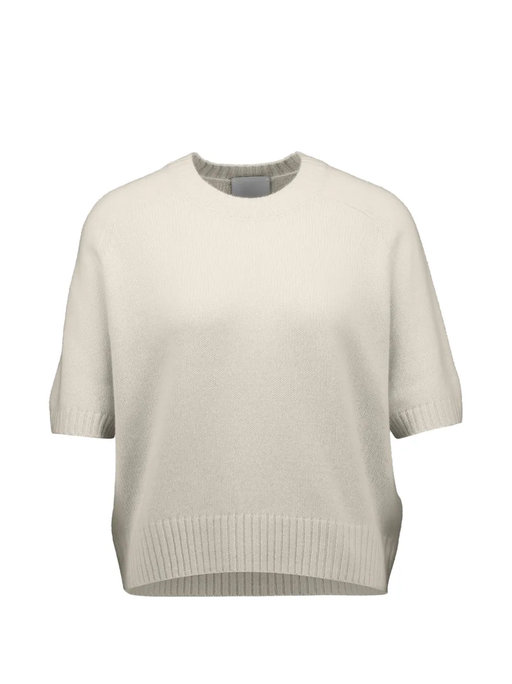 Allude short-sleeve cashmere sweater - Nude