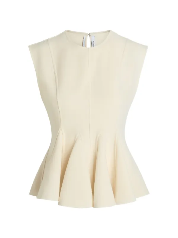 Another Tomorrow Panelled Flared Top in Neutrals