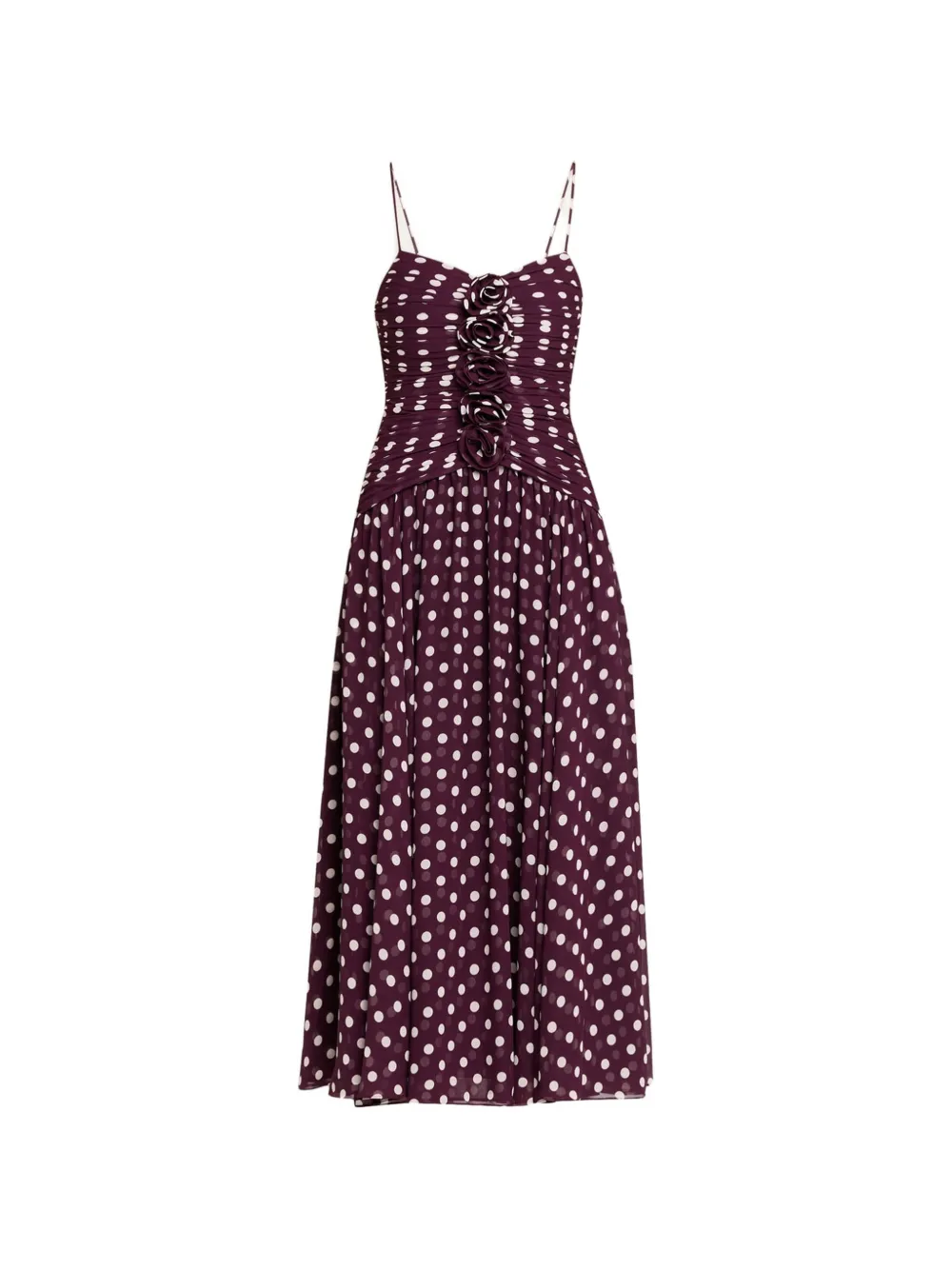 Cinq A Sept Camille polka dot ruffle midi dress - Red