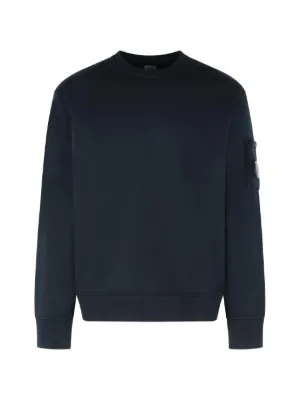 C.P. Company lens-detail V-neck Cotton Sweater | ブルー | FARFETCH JP