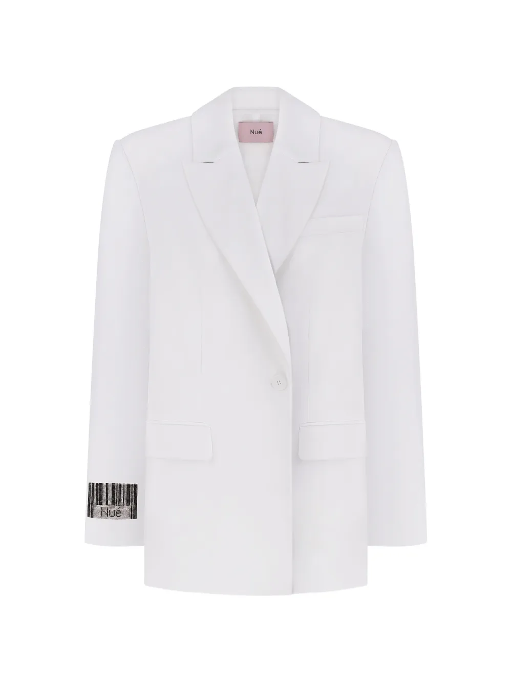 Nué Barcode Oversized Blazer In White