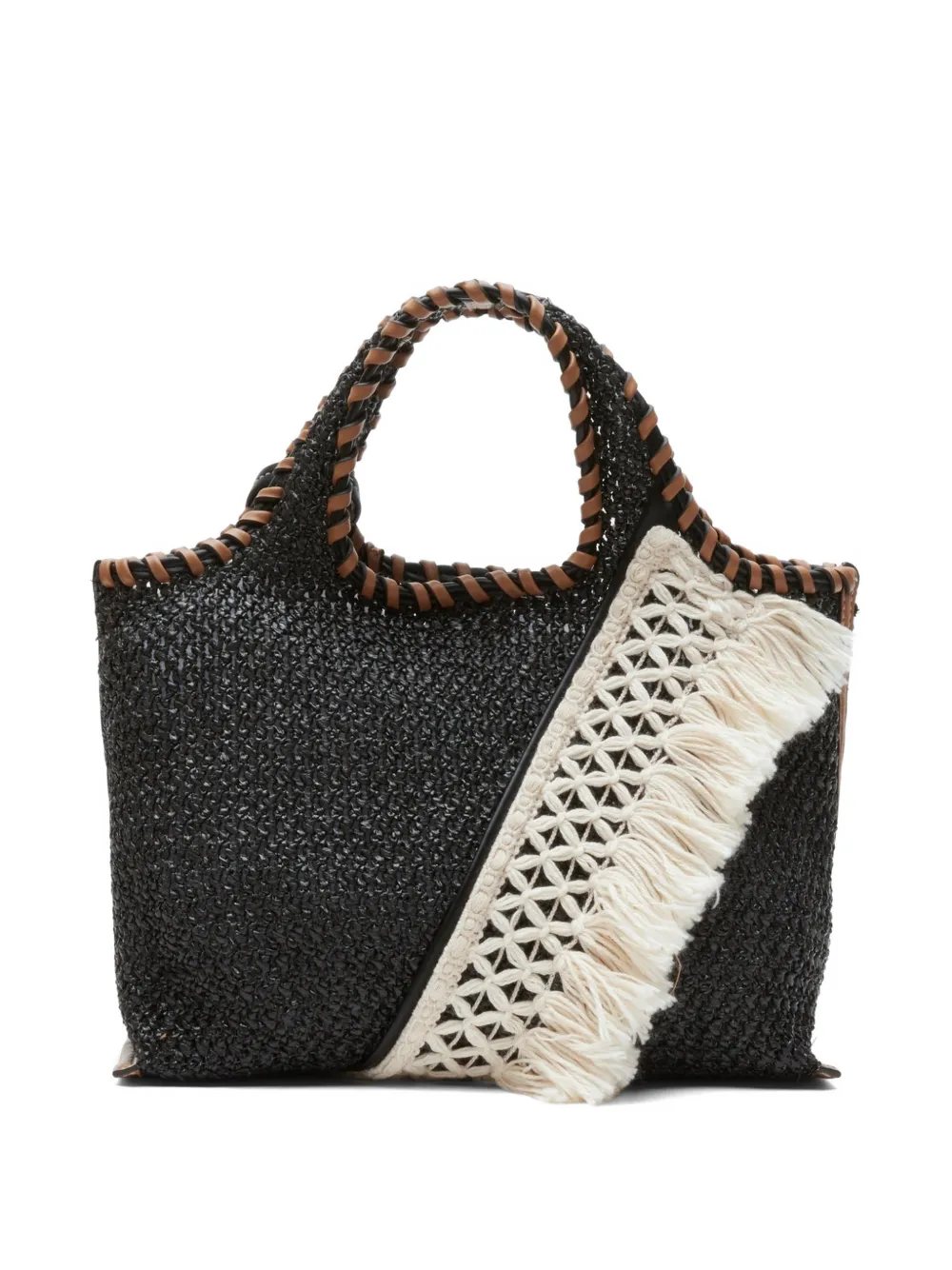 3.1 Phillip Lim Market mini-shopper met franje Zwart