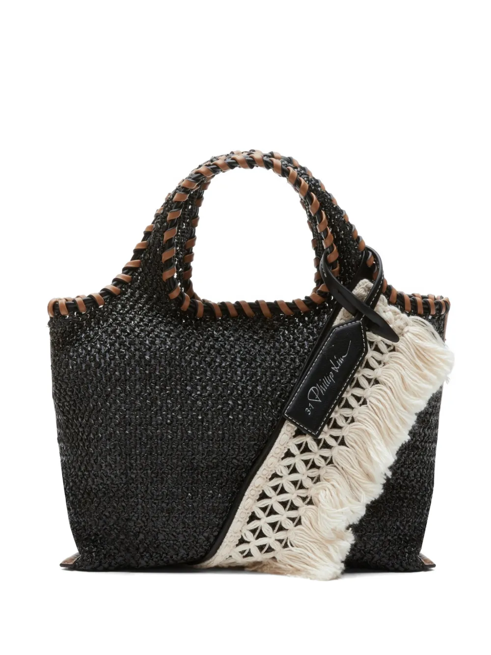 3.1 Phillip Lim mini Market fringe-trim tote bag - Nero
