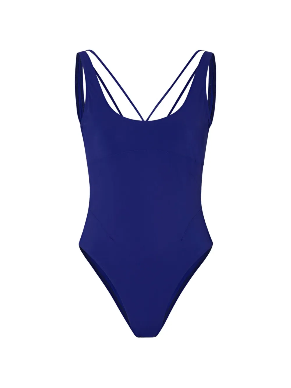 Jacquemus Signature criss-cross strap swimsuit - Blu