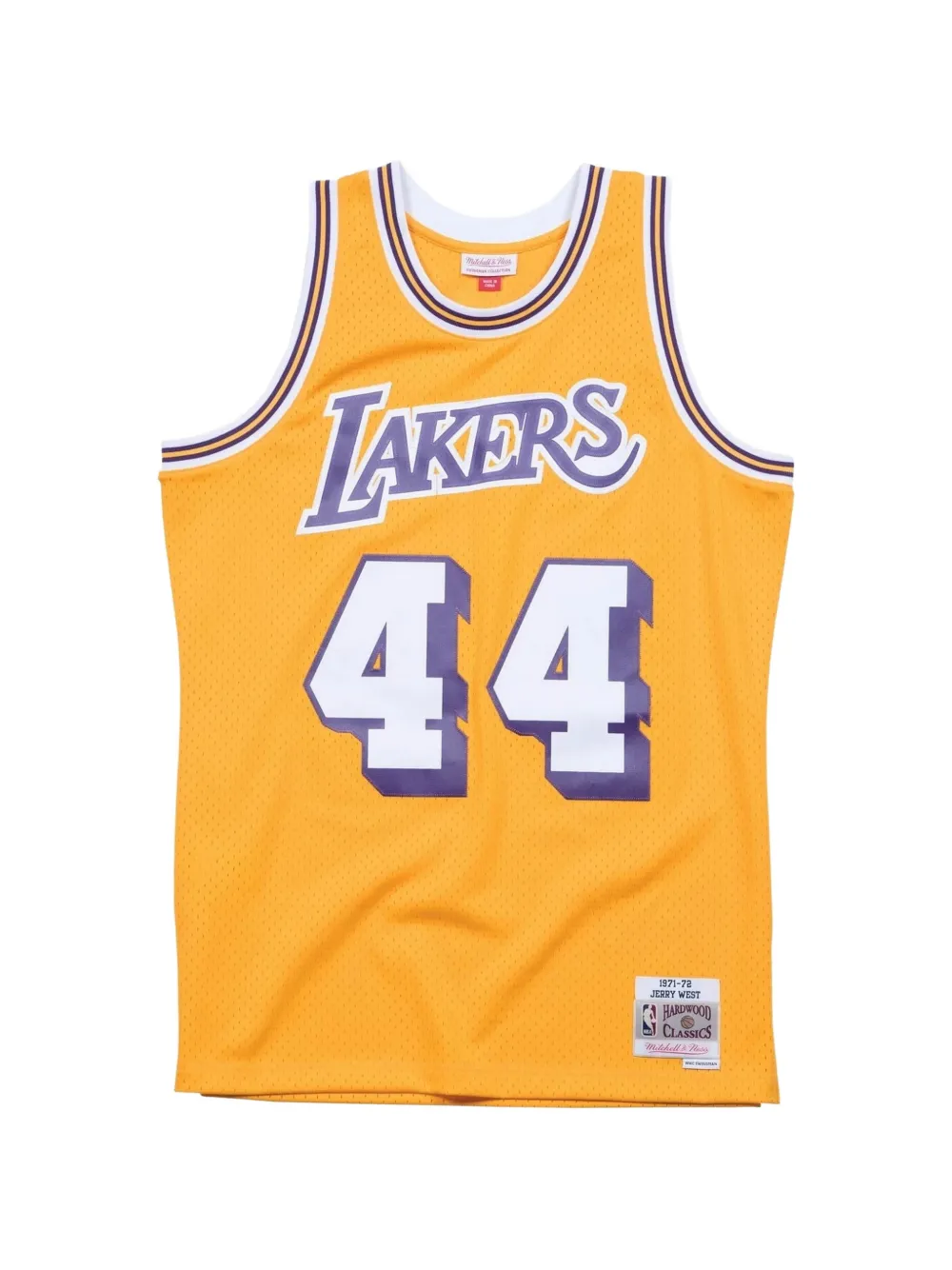 Mitchell & Ness Canotta Authentic NBA LA Lakers 71 Jerry West - Giallo