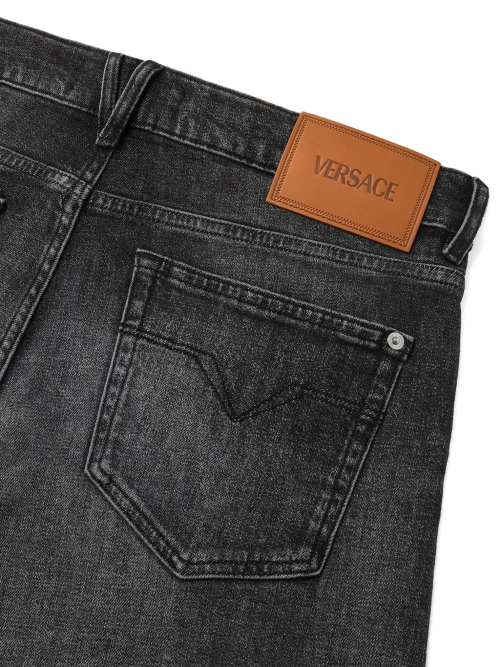 medusa-emblem slim-fit jeans