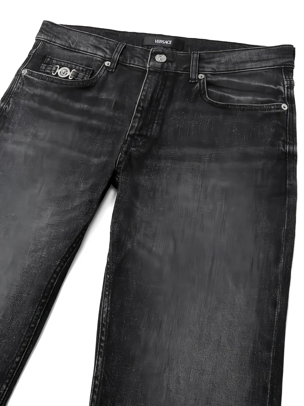 medusa-emblem slim-fit jeans