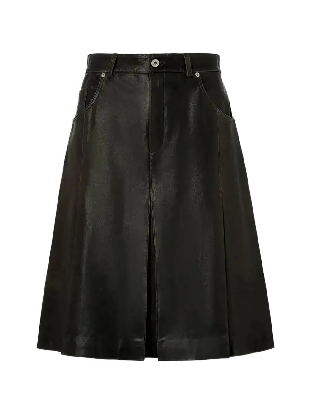 Halfboy front-pleat midi skirt - Marrone