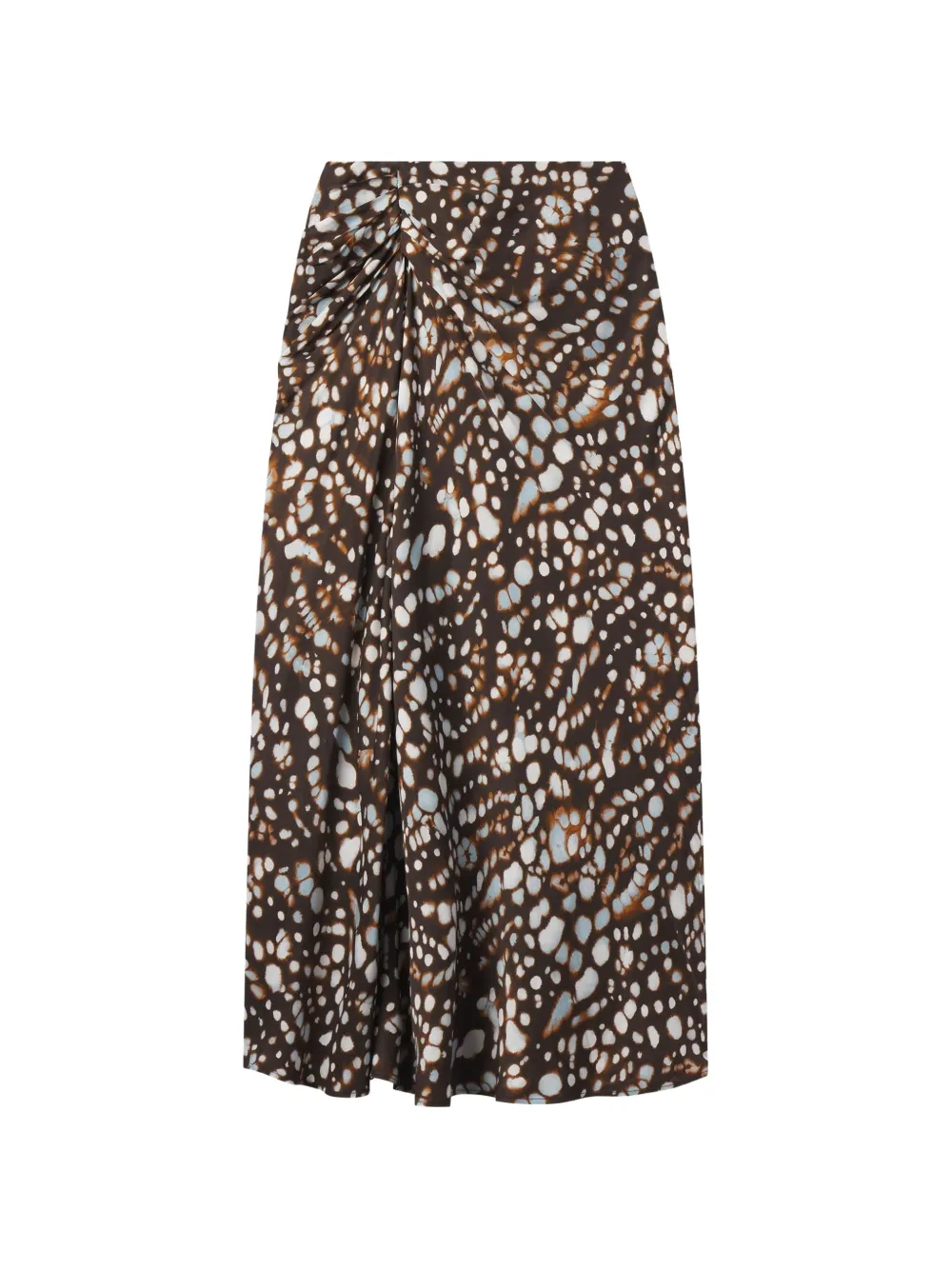 A.L.C. Jean striped gathered skirt - Marrone