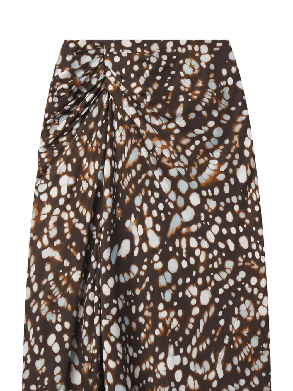  A.l.c. Jean Striped Gathered Skirt - Brown 