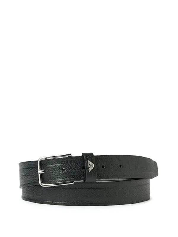 Emporio Armani Tongue Belt in Black