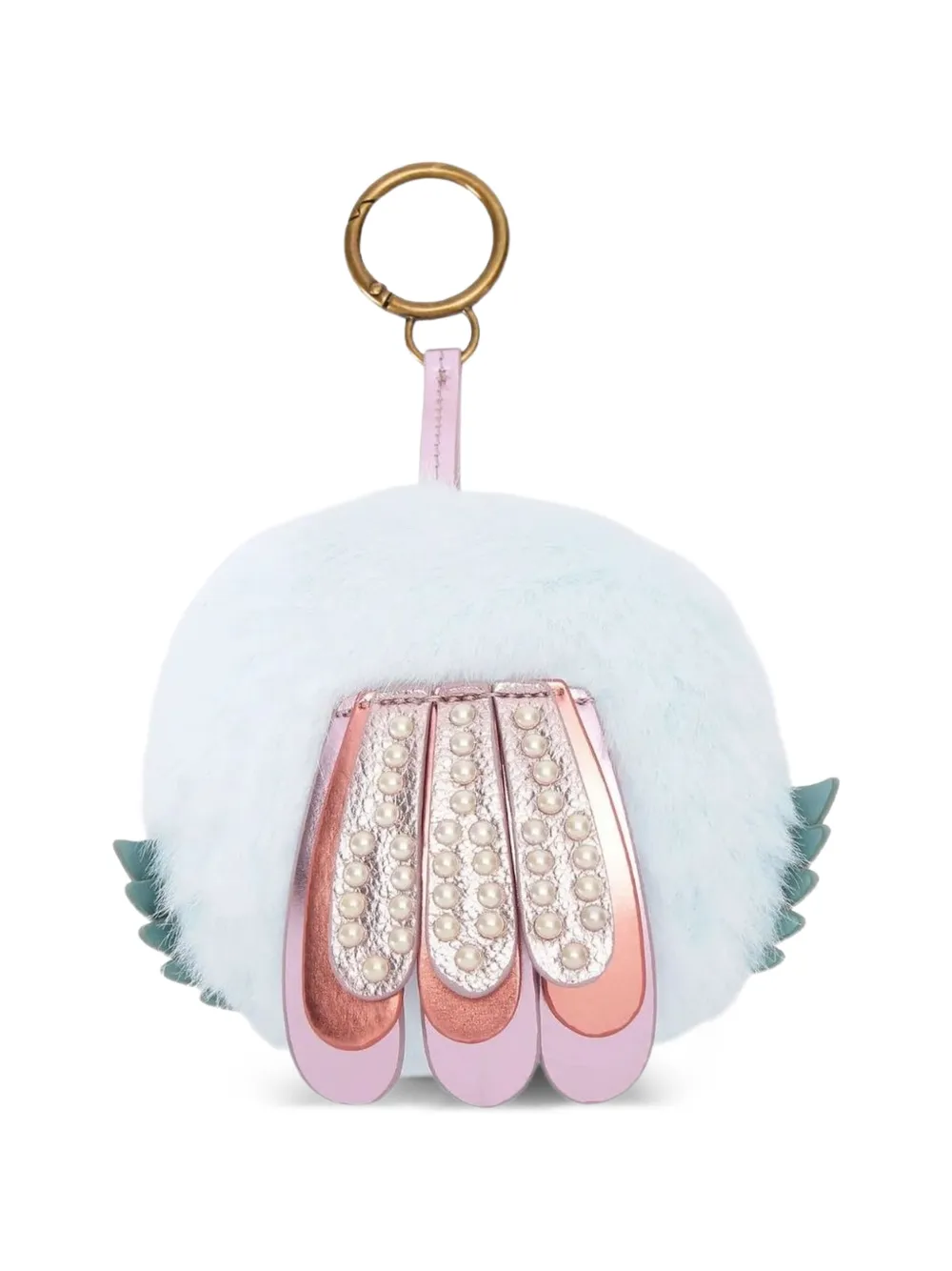 Pompom Eagle Charm Keyring