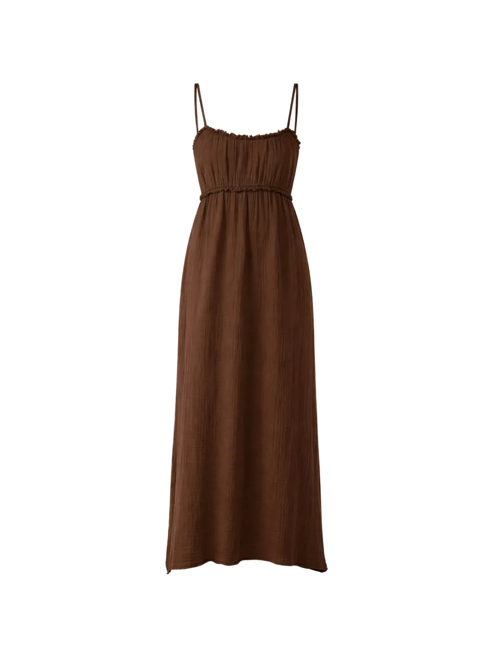 Xirena ruffled midi dress - Marrone