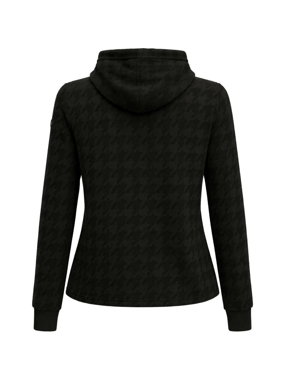 NEWLAND Hoodie met pied-de-poule print Zwart