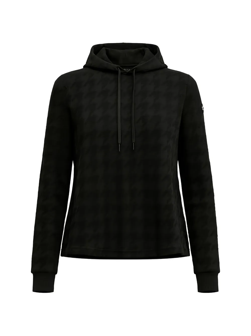 Newland Houndstooth Hoodie In Black