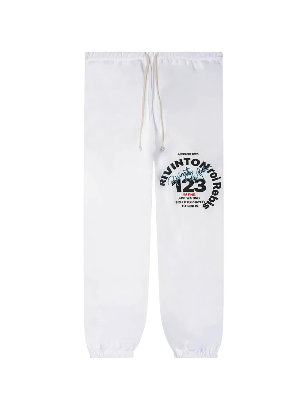 RRR123 drawstring track pants - Bianco