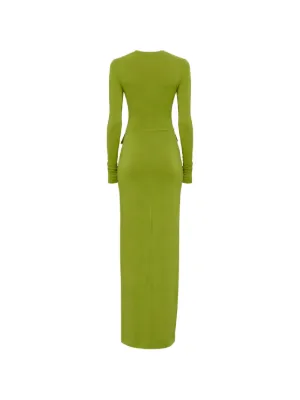green emerald velvet dress Shada - Fluid Jersey Dress