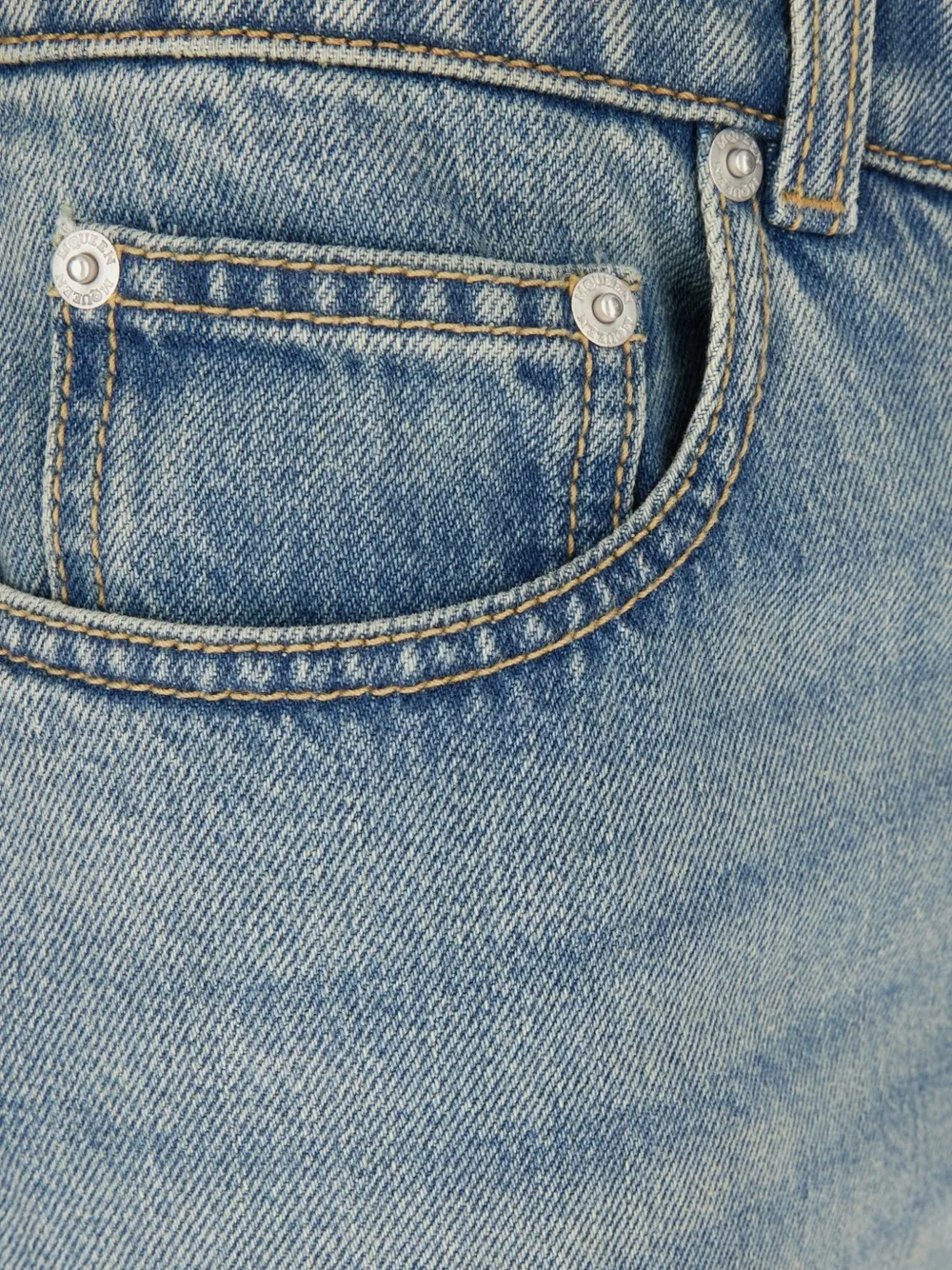  Alexander Mcqueen Wash Cuff Jeans - Blue 