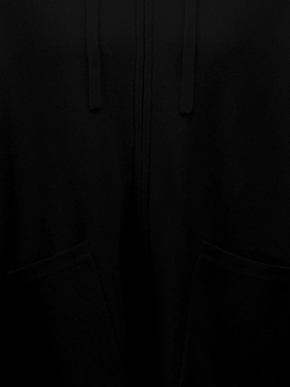 Allude Hoodie met rits Zwart
