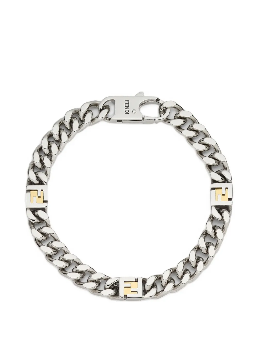 FENDI logo-detail bracelet - Argento