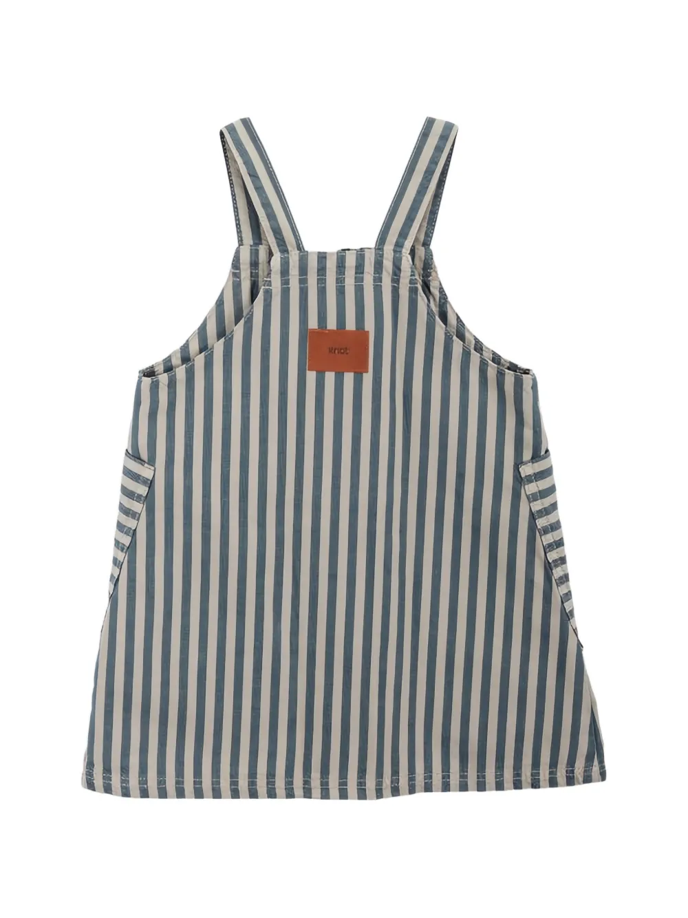 Knot Posie gestreepte jurk Blauw