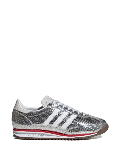 adidas three-stripe reptile-effect sneakers