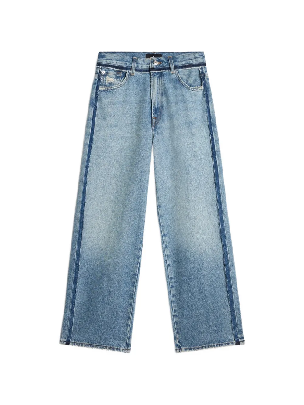 7 For All Mankind stripe detail jeans - Blu