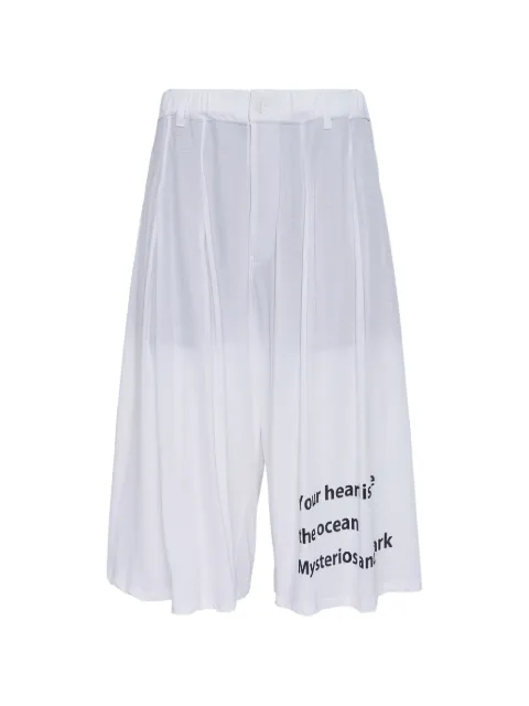 Yohji Yamamoto Hose mit Schriftzug-Print