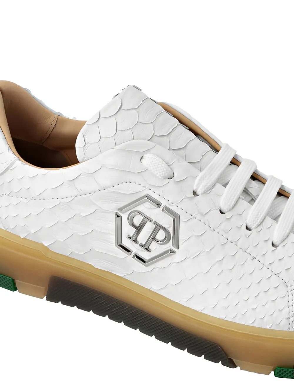 Philipp Plein Sneakers met python logo Wit