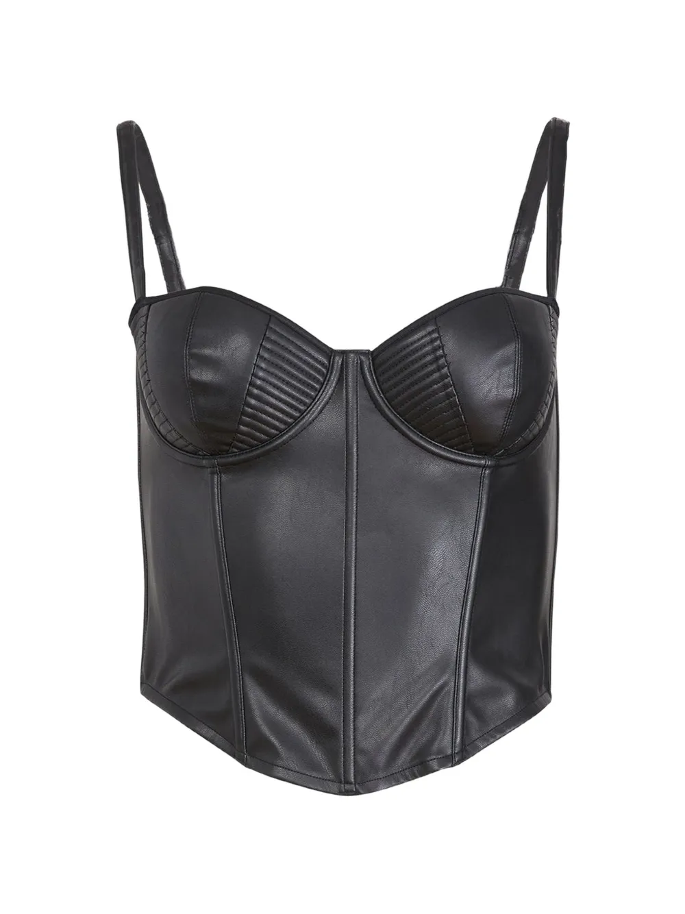 Fleur Du Mal boned bustier top - Nero
