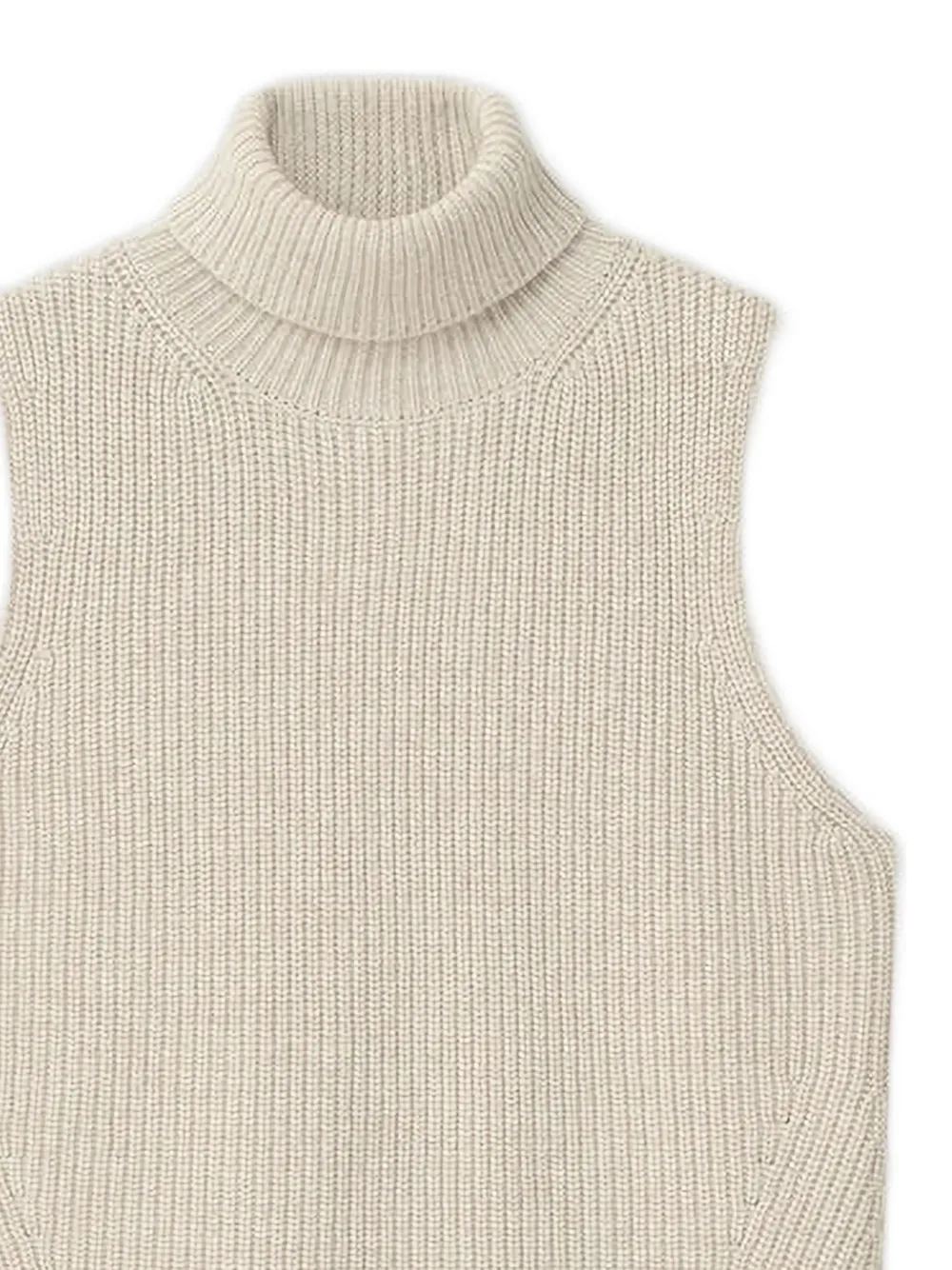  Nanushka Fennec Knitted Turtleneck Vest - Neutrals 