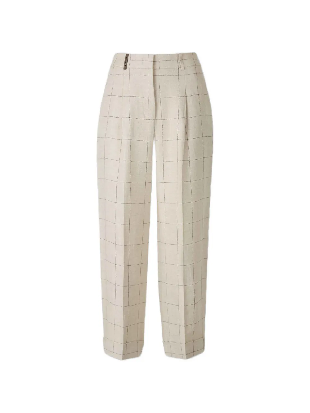 Peserico check-pattern belt-loop trousers - Toni neutri