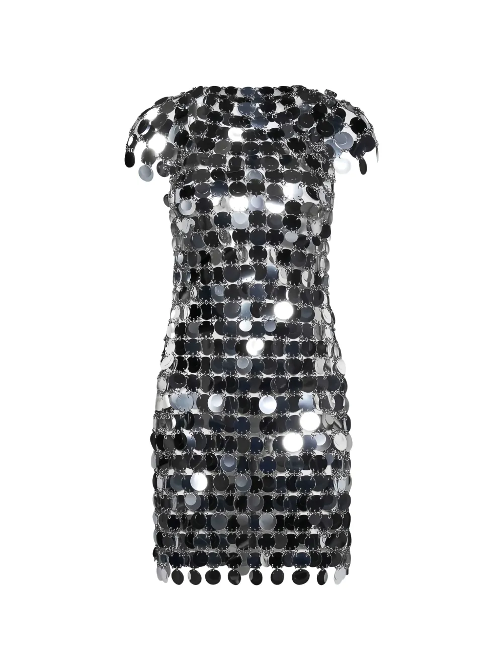 Rabanne mirror-effect mini dress - Argento
